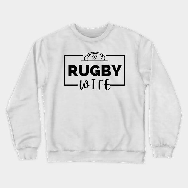 Cute Rugby Wife Fun Crewneck Sweatshirt by Lottz_Design 